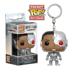 ¡BOLSILLO OFICIAL DE LA LIGA DE LA JUSTICIA CYBORG POP! LLAVERO DE VINILO - Imagen 1 de 1