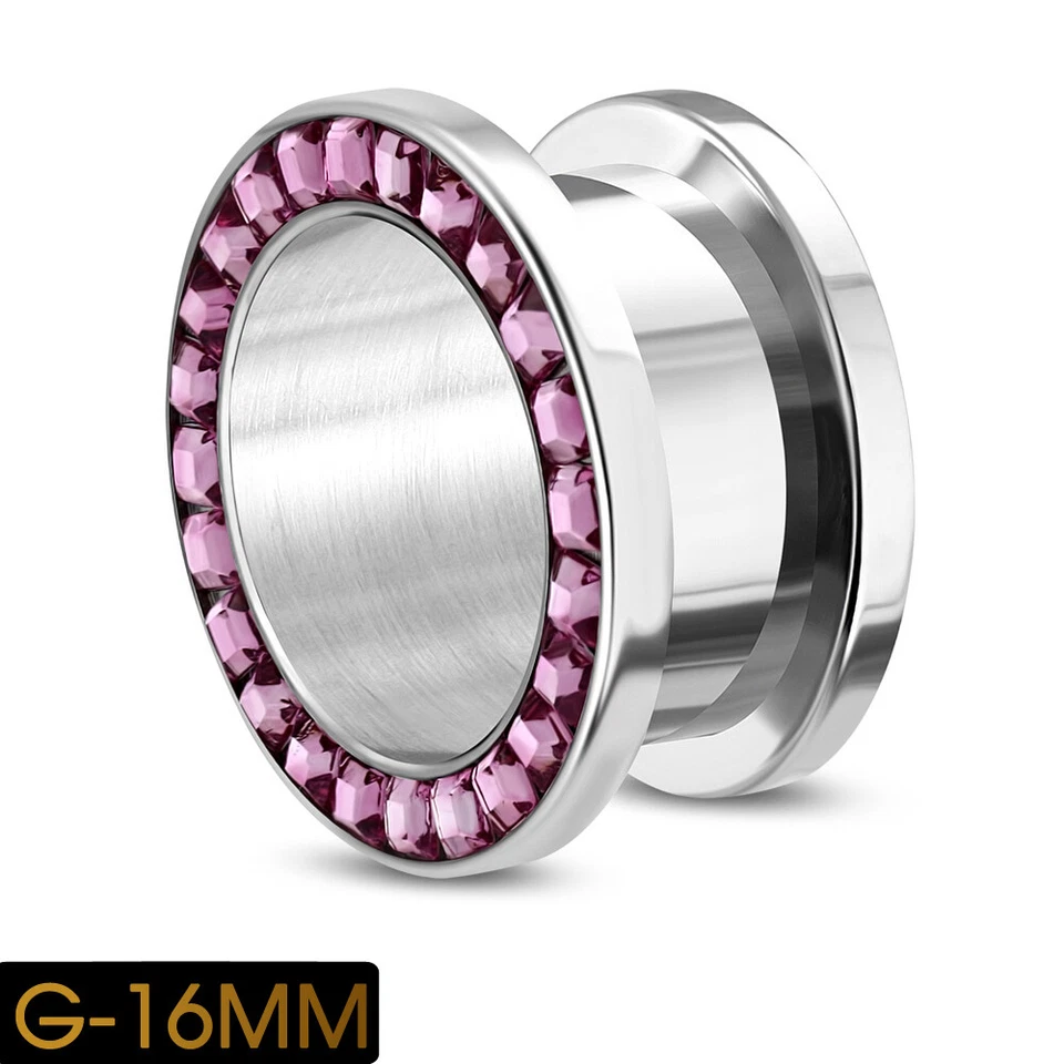 Edelstahl Ohr Piercing Flesh Tunnel G-16mm  Expander Stretcher Plug y-inb348 - Bild 1 von 1