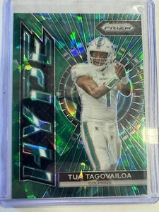 2023 Prizm Football #H-1 Tua Tagovailoa Green Wave Prizm Hype Insert Dolphins QB - Picture 1 of 2