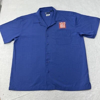 SeaWorld Men's Large Viva La Musica Short Sleeve Button Front Employee Shirt - Image 1 of 4