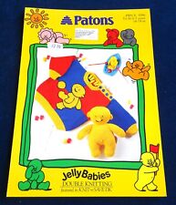 PATONS 5096 CHILDS DK BABY BUBBLES SWEATER & TOY KNITTING PATTERN SIZE 18-24