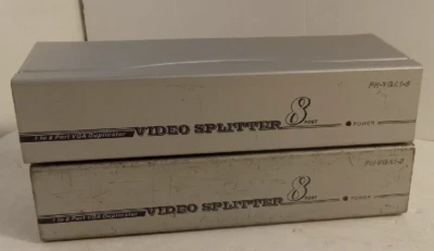 Powered VGA Splitter 8 Port  1 in 8 out Duplicator for PC Multiple Monitor Video - Image 1 of 4