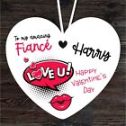 Fianc� Cartoon Lips Valentine's Day Gift Heart Personalised Hanging Ornament