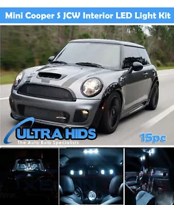 x15 PREMIUM MINI COOPER S JCW R50 R53 INTERIOR WHITE FULL UPGRADE LED LIGHT KIT - Picture 1 of 2
