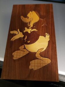 Photo sculpture sur bois Donald Duck