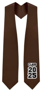 Estola de graduación marrón "Clase de 2025" - Imagen 1 de 1