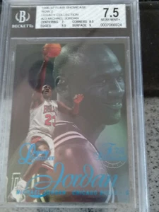 1996/97 Michael Jordan #23, Row 2 Flair Showcase Legacy #138/150 BGS 7.5