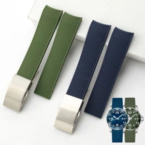 Premium Silikon Gummi Uhrenarmband Armband Wasserdicht passt Longines Comcast 21mm - Bild 1 von 15