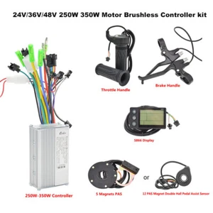 E-Bike Brushless Controller 24V-48V 250W/350W +S866 Display+PAS+Gas+Bremse - Bild 1 von 21