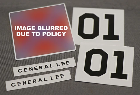 Mego The Dukes Of Hazzard GENERAL LEE Car Reproduction Stickers / Decal Set Cover