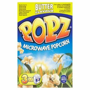 Popz Microwave Butter Popcorn 3 x 90g - Pack of 6 - Picture 1 of 1