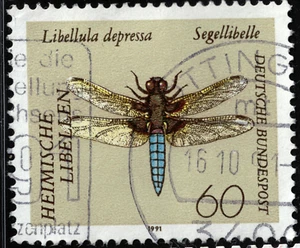 Germany - 1991 - 60Pfg - Insects - Goldsmith - Libellula depressa - #18011 - Picture 1 of 1