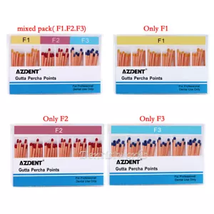 Dental Gutta Percha Points F1 F2 F3 For Root Canal Endodontics AZDENT - Picture 1 of 36