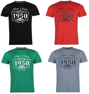✅ PIERRE CARDIN Herren T-Shirt S M L XL XXL 3XL 4XL Shirt Paris Schwarz Blau Rot - Bild 1 von 9