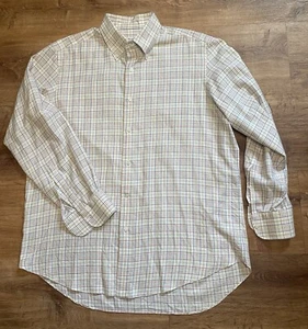 Fray Shirt Mens 16.5 42 Cashmere Flannel Linen Cotton Italy Multicolor Soft - Picture 1 of 9