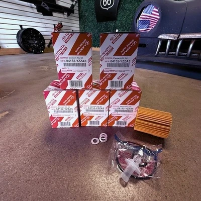 (5) 04152-YZZA1 Genuine Toyota Oil Filters oem w gasket - Image 1 of 4