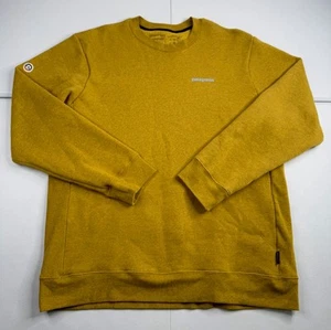 Patagonia Uprisal Crewneck Sweatshirt Honey Mustard Unisex Womens XL Mens L EUC - Picture 1 of 9