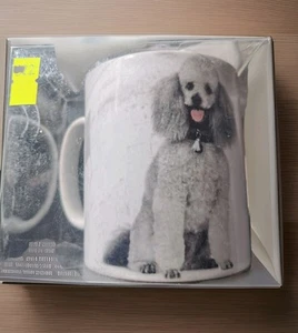 Cup Of A Grey/white Poodle On A White Background - Picture 1 of 1