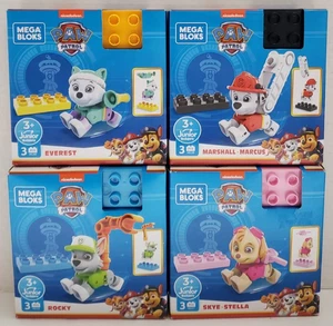4 Mega Bloks Paw Patrol Junior Builder set: Skye, Everest, Marshall, and Rocky - Picture 1 of 1