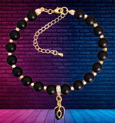 Damen Armband💫2 Stück Onyx Perlenarmband vergoldete Perlen Damen Schmuck - Bild 1 von 2