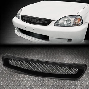 FOR 99-00 CIVIC ABS BLACK JDM TYPE-R STYLE FRONT HOOD BUMPER GRILLE/GRILL COVER - Picture 1 of 6
