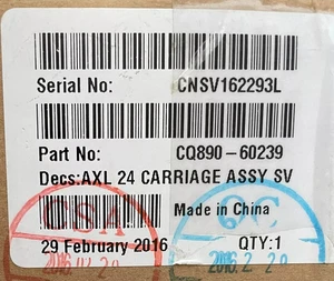 HP - AmpXL 24 Carriage assembly w/b and Tube - CQ890-60239 - Afbeelding 1 van 1