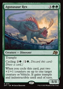 MTG Agonasaur Rex LP Aetherdrift DFT English Magic Gathering card - Picture 1 of 3