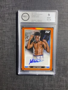Jahi Tucker Autograph Numbered 19/25 Topps Chrome Boxing AA-Grading 9 Mint - Picture 1 of 2