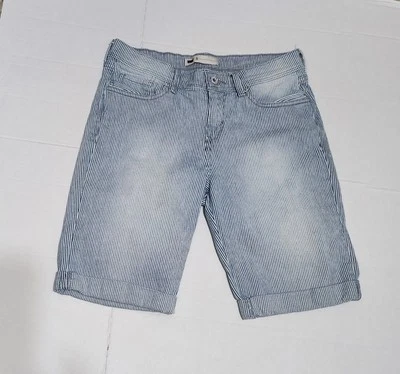 Bermudas Levi's Denim a Rayas, Puños, Talla 8 Foto 1 de 4