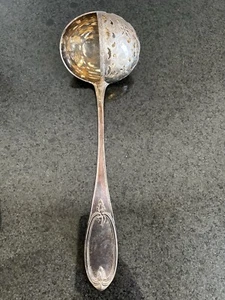 Shreve Brown & Co 925 Ladle Pierced Hood Strainer Olive Pattern - Picture 1 of 10