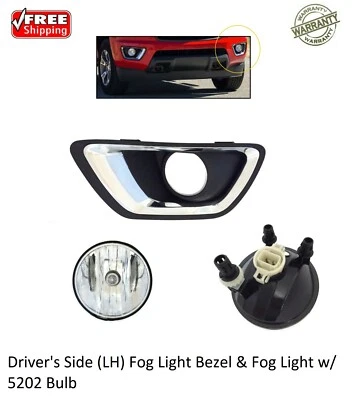 LEFT DRIVER SIDE FOG LIGHT & BEZEL & CHROME INSERT FOR FITS 2015-2020 COLORADO - Image 1 of 4