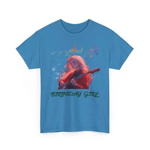 Girls M Blue Birthday Girl T-Shirt Cotton - Picture 1 of 37
