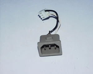 Kaltgerätestecker C14 Einbau / Lötverbindung / Snap-In / grau / Kabel / Stecker - Bild 1 von 3