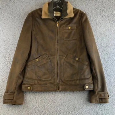 Chaqueta de cuero vegana de gamuza sintética para mujer Wilson chaleco extraíble mediano bolsillos tostados Foto 1 de 4