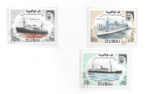 L6991 DUBAI 60 YEARS OF POSTAL SERVICE STAMPS NAVIGATION BOAT SHIP  - Picture 1 of 1