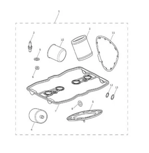 T3990027 GENUINE TRIUMPH THUNDERBIRD 1600 & 1700 ENGINE SERVICE KIT NEW RRP £192 - Picture 1 of 1