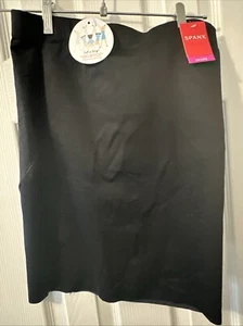 New Spanx pencil skirt Black Bod-a-Bing Lined 1X Slip Shape Wear Tummy Slim - Picture 1 of 4