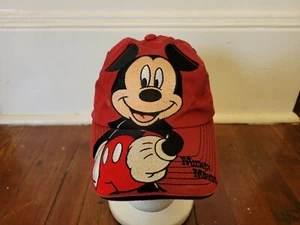Walt Disney Store Authentic Red Full Mickey Mouse Embroidered Strapback Hat  - Picture 1 of 6