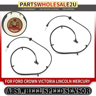 2pcs Rear L & R ABS Wheel Speed Sensor for Ford Crown Victoria Lincoln Town Car - Image 1 of 4