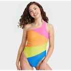 Brand New Juinors Large Rainbow 1pc Swimsuit