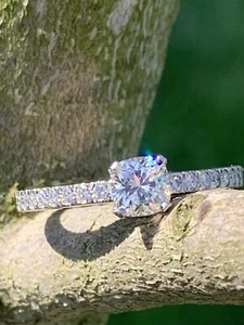 Tiffany & Co Platinum Novo Square Cushion Diamond Ring .68 TCW Paperwork Boxes - Picture 1 of 12