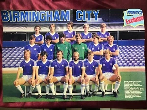 17 Autographs BIRMINGHAM CITY FC 1980s-Handsigned Poster! van Mierlo/Evans/Todd - Picture 1 of 5