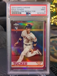 2019 Topps Chrome Kyle Tucker RC “Running” Pink Refractor #39 Astros PSA 9 Mint - Picture 1 of 2