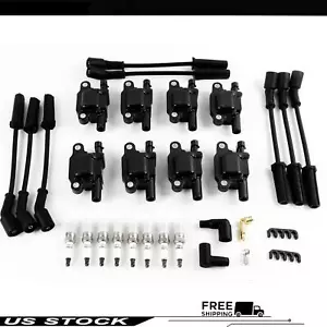 8x UF413 Ignition Coils & 41-962 Iridium Spark Plug & Wires for Chevy - Foto 1 di 12