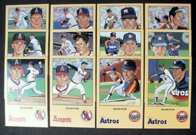 Juego de 2 postales de béisbol Nolan Ryan Angels Astros edición limitada arte Susan Rini Foto 1 de 4