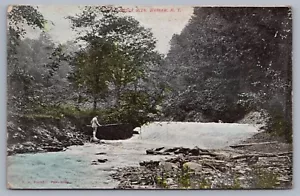 Tarjeta postal Crystal Brook Glen Warsaw NY 1910 Wyoming County I7 - Imagen 1 de 3