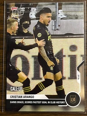 2021 Topps Now MLS #137 Cristian Arango Los Angeles FC LAFC CALL-UP - Image 1 of 2