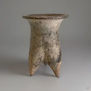 Ancient Rare Chinese Neolithic Grey Pottery Tripod. Intact. Museum Quality - Picture 1 of 6