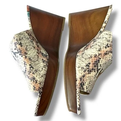 Sandalias sin cordones Jessica Simpson Sheyna con estampado de serpiente talla 9,5 Foto 1 de 4