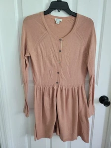 Sundance Damen rosa Knopfleiste Wolle Kaschmir Mischung Pullover Kleid Small - Bild 1 von 4